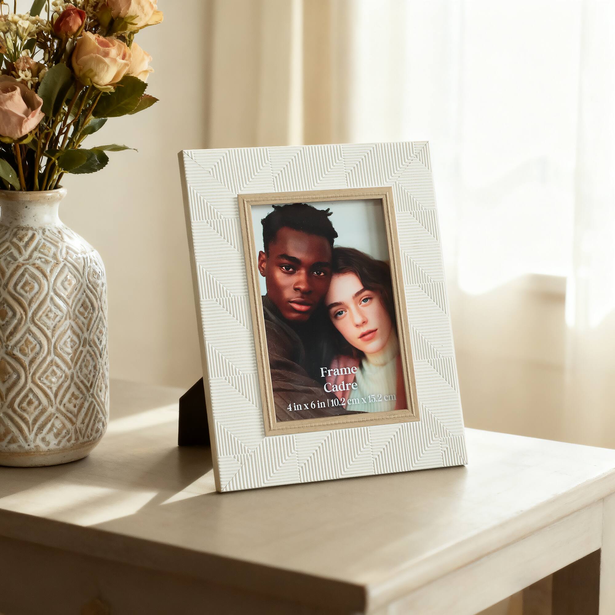 4" x 6" White Embossed Frame by Ashland®